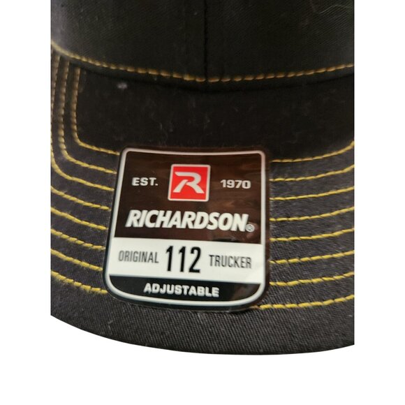 Click It Automotive Hat Adjustable Snap Back Trucker Style Yellow Black - Picture 2 of 6